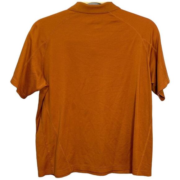 Eddie Bauer Zip Polo Shirt Size XL Orange Short Sleeve Pullover Streetwear - Picture 2 of 11